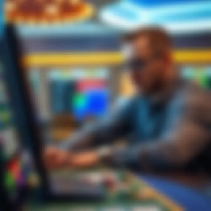 Player contemplating strategies for online slots
