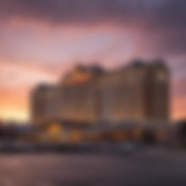 Scenic view of Seneca Allegheny Casino Hotel at sunset