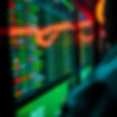 Close-up of a digital betting interface highlighting sports options