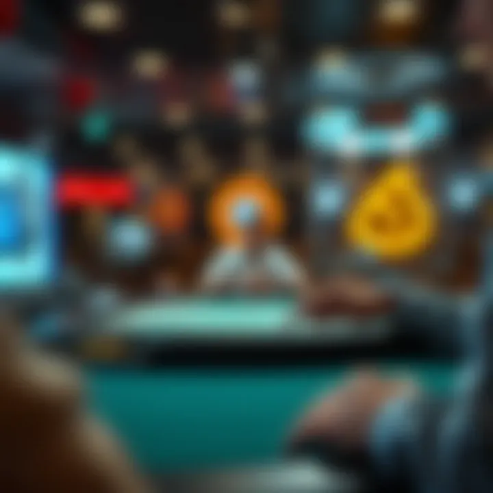 Augmented Reality in Poker Games A conceptual image showcasing augmented reality elements in a poker game setup.