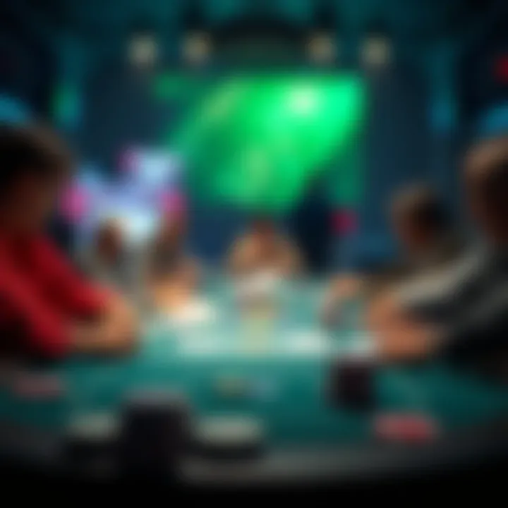 The Evolution of Poker An illustration depicting the evolution of poker from traditional to digital formats.