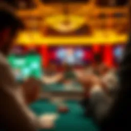 Intense online Texas Hold'em gameplay with virtual cards