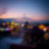 Panoramic View of Saint Ignace Casinos A panoramic view of Saint Ignace casinos at dusk