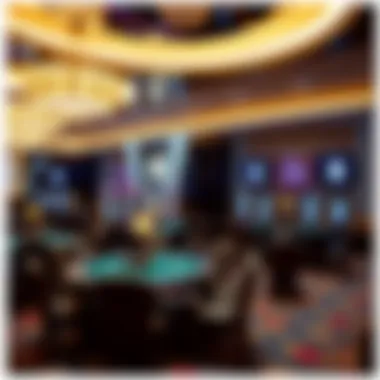 Luxurious Land-Based Casino Experience A captivating view of a luxurious land-based casino interior