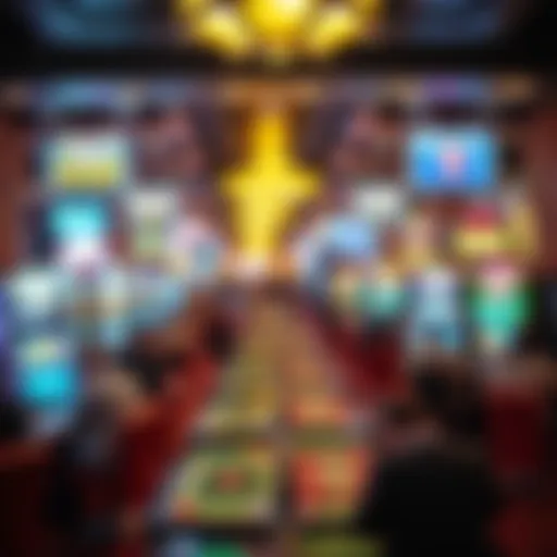 Vibrant casino floor filled with players engaging in cash crop games