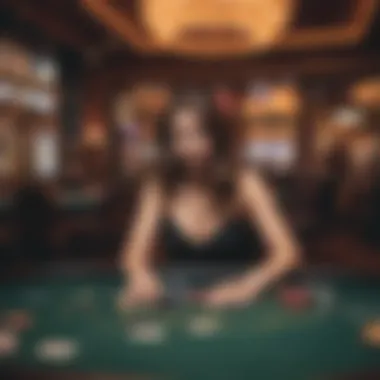 A glimpse of a poker table in an Arizona casino setting