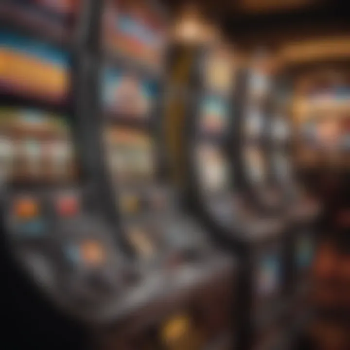 Close-up of unique slot machines with thematic designs