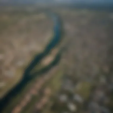 Aerial view of a Texas landscape