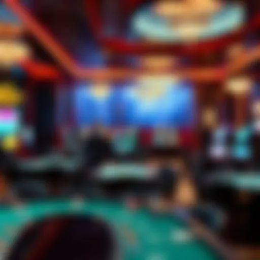 Luxurious Casino Interior Interior of a luxurious Korean casino showcasing vibrant gaming tables