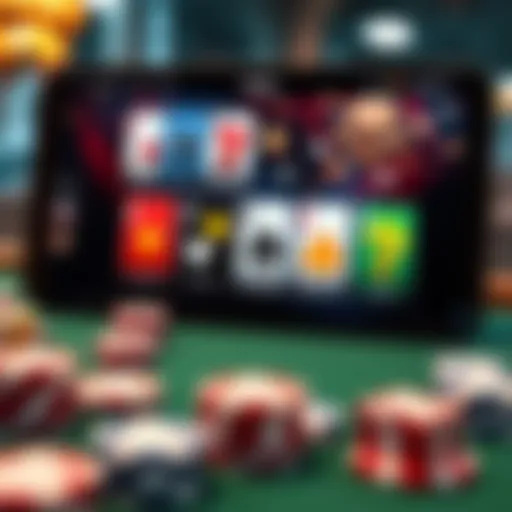 User Interface of a Leading Poker Application User interface of a top poker app showcasing game selection