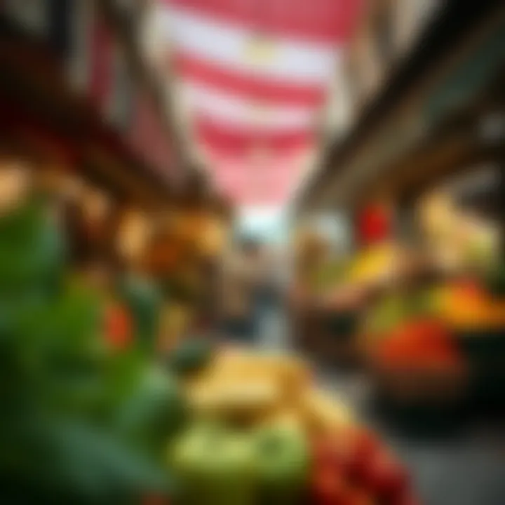 Vibrant local market filled with fresh produce