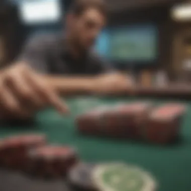 User interface of a poker practice platform