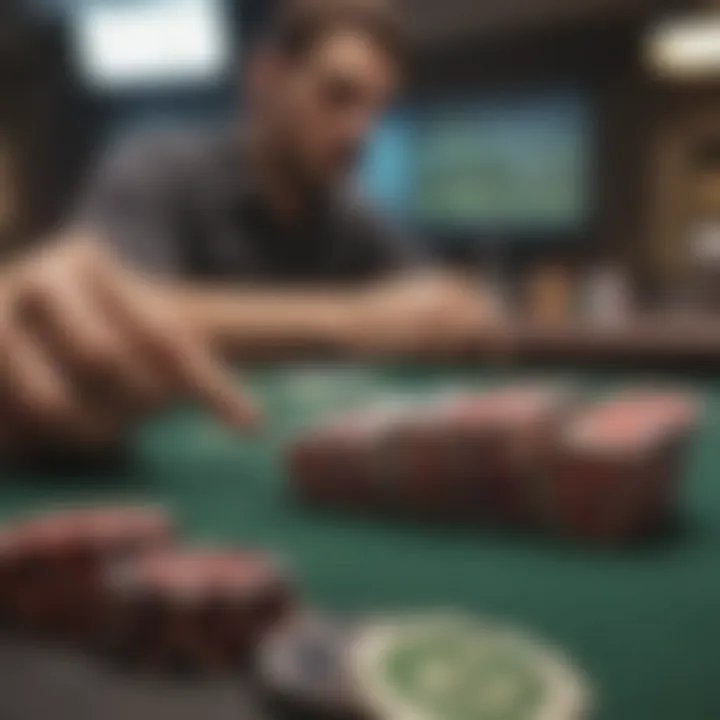 User interface of a poker practice platform