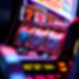 Detailed view of the Triple Diamond slot machine's reels showcasing symbols and gameplay