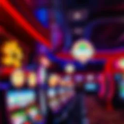 A vibrant display of Winstar jackpots lighting up the gaming floor