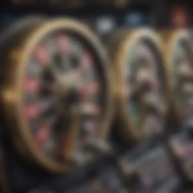 The Mechanics of Slot Machine Reels Detailed close-up of a slot machine's reels showcasing vibrant symbols