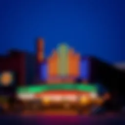 The vibrant exterior of Fremont Casino illuminated at night