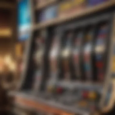 A close-up of exciting slot machine graphics