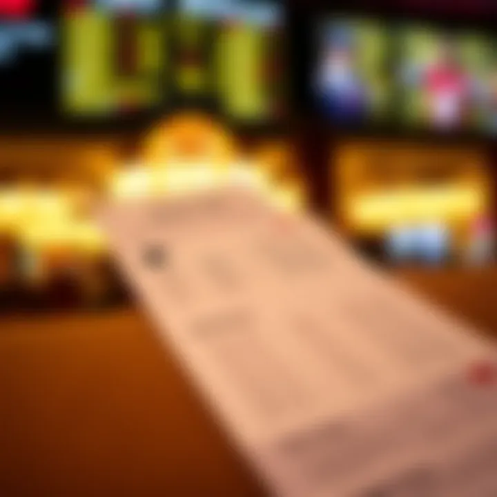 A close-up of a betting slip at Golden Nugget AC Sportsbook with odds displayed