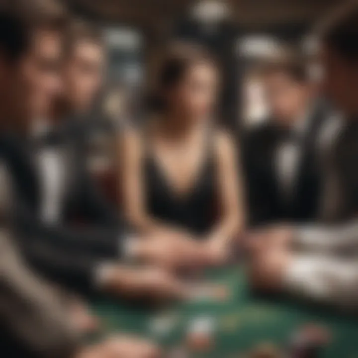 Elegant players enjoying a game of blackjack