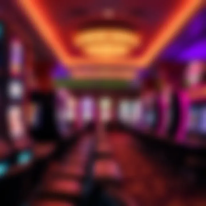 Interior gaming area featuring a variety of slot machines