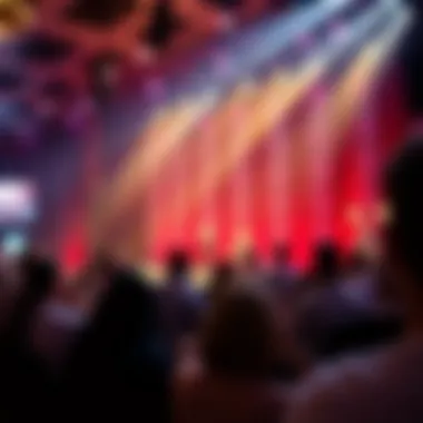 Live entertainment stage with performers captivating the audience
