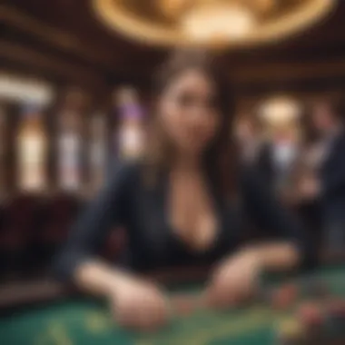 User experiencing immersive live casino gameplay