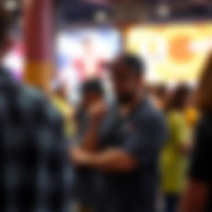 Community members engaging in event-related activities