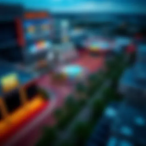 Main Event Venue Overview Aerial view of Main Event venue in Jacksonville, Florida