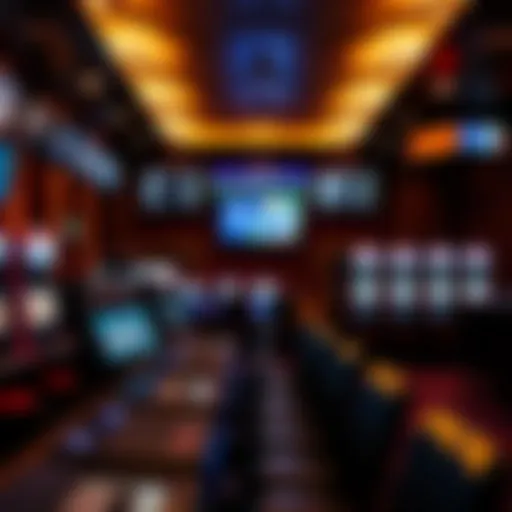 Inside Mohegan Sun Sportsbook Interior view of Mohegan Sun sportsbook showcasing betting terminals