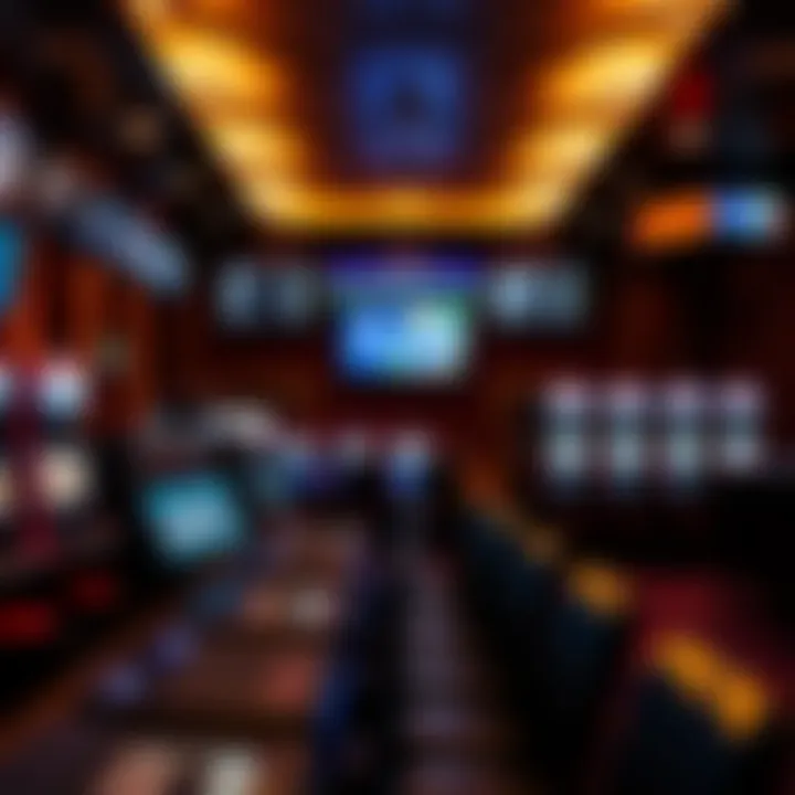 Inside Mohegan Sun Sportsbook Interior view of Mohegan Sun sportsbook showcasing betting terminals