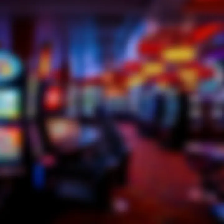 Inside Gaming Floor Experience An immersive gaming floor inside Muscogee Casino, featuring a variety of slot machines and table games.