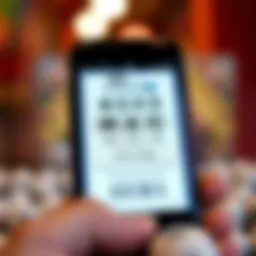 Digital lottery ticket displayed on a smartphone