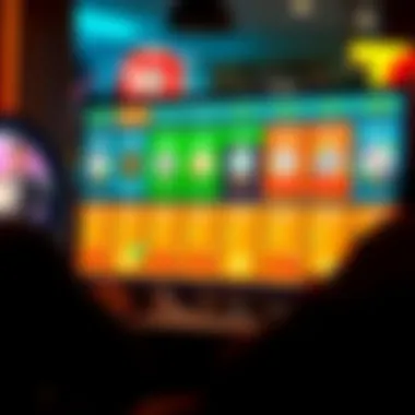 A digital interface showcasing various online lottery platforms.