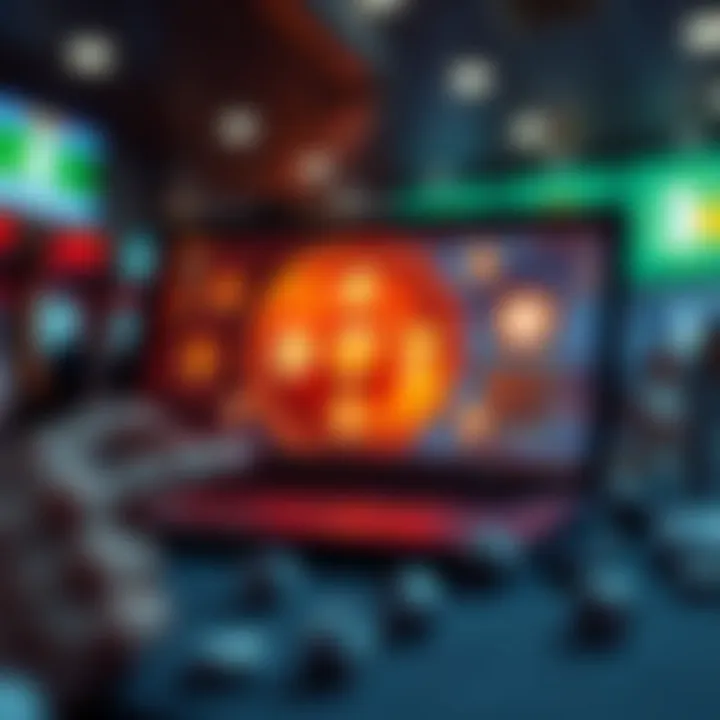 A graphic depicting the technology behind online lottery engagement.