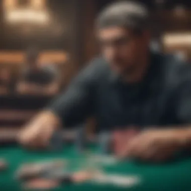 Illustration of bankroll management techniques for poker players