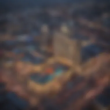 Aerial View of New Jersey's Casino District Aerial view of New Jersey's bustling casino district