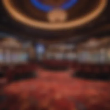 Interior of a Modern Casino in New Jersey Interior of a modern casino showing vibrant gaming areas