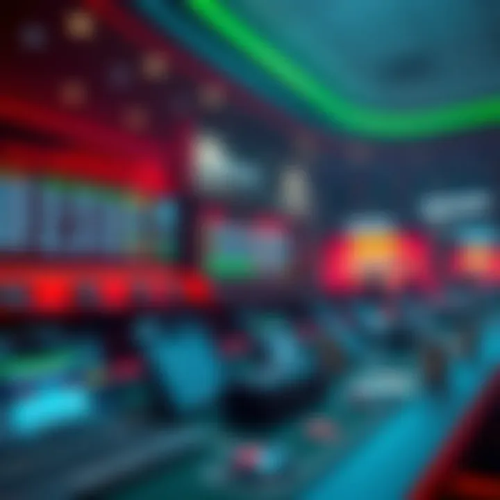 Illustration of online betting environment with digital devices