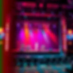 A vibrant stage set for a live performance at Parx Casino