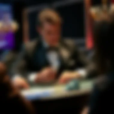 A dealer demonstrating card skills