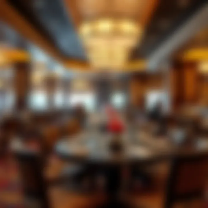 Dining area at Rivers Casino featuring diverse culinary offerings