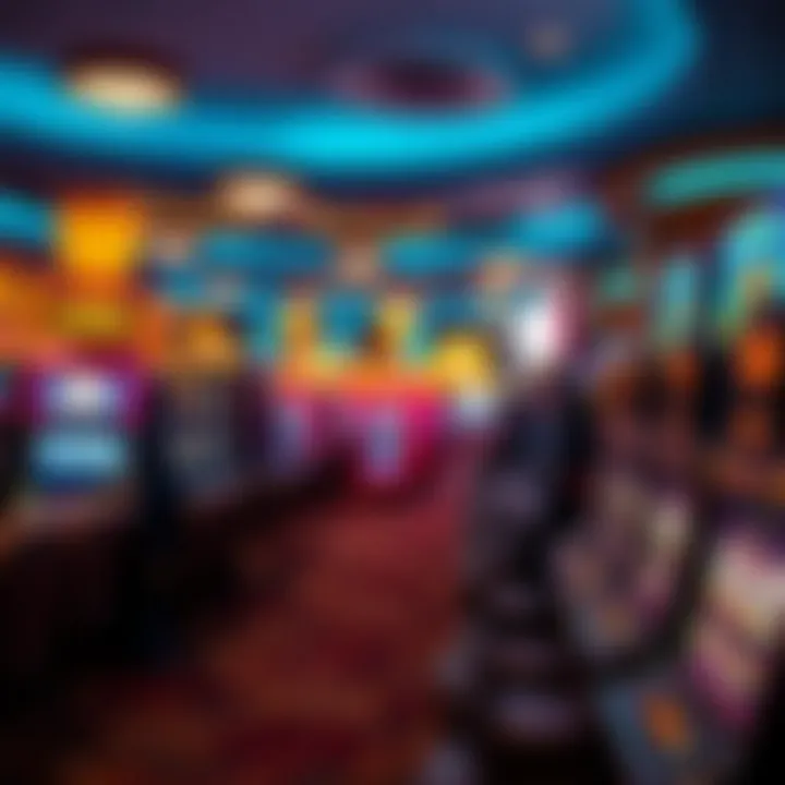 A vibrant Las Vegas casino floor filled with slot machines