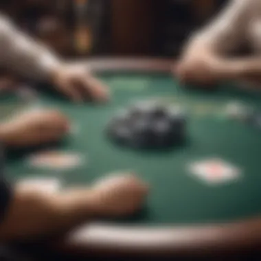 Illustration of a poker table showcasing strategic gameplay