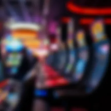 A close-up of advanced gaming technology in a modern arcade setting