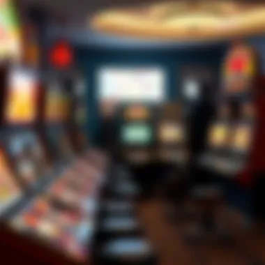 Historical evolution of casino arcades represented by vintage gaming machines