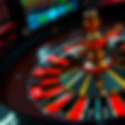 A close-up of a digital roulette wheel interface showcasing vibrant graphics and user-friendly design.