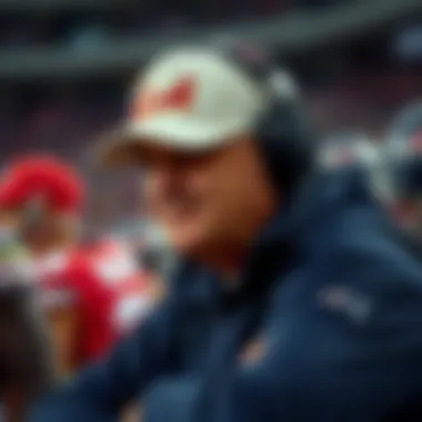 A legendary coach strategizing on the sideline during a pivotal moment.