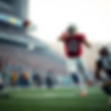 A quarterback throws a game-winning pass in the final seconds of a playoff game.