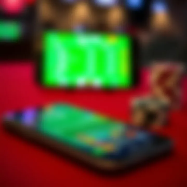 Mobile device displaying sports betting odds